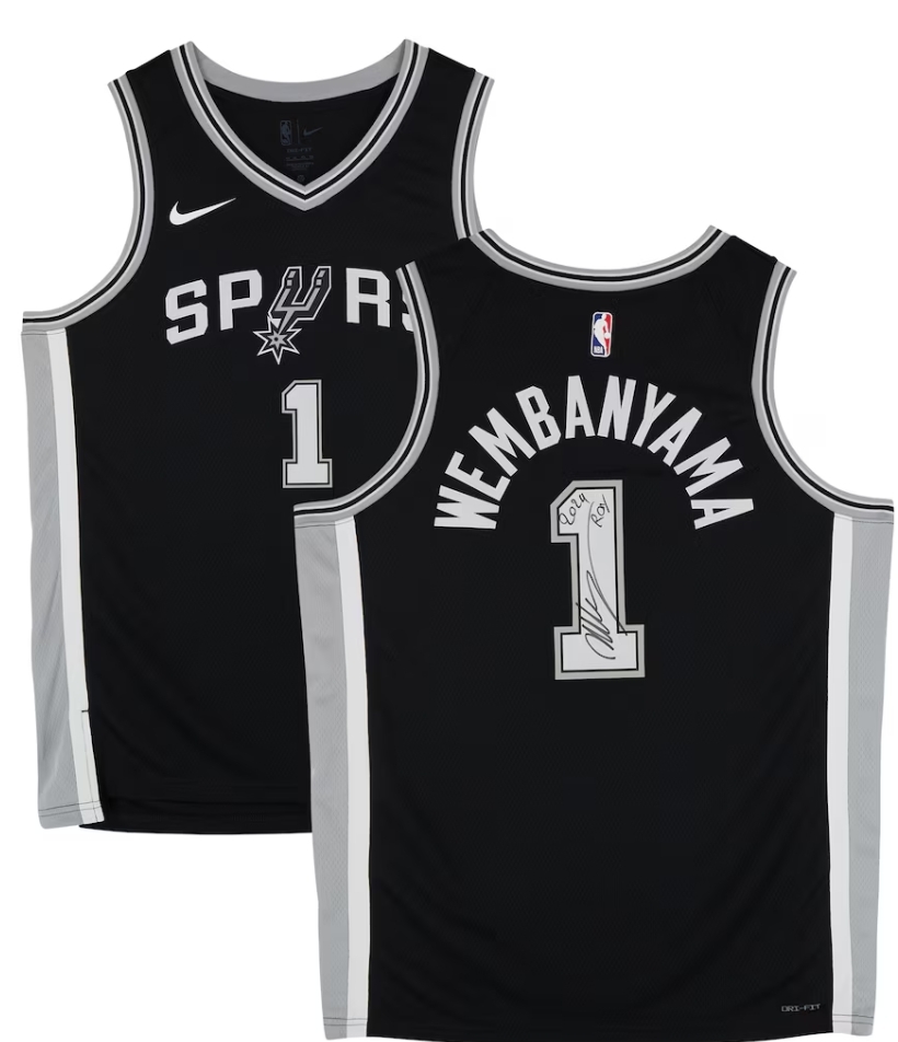 Victor Wembanyama San Antonio Spurs Autographed White Nike Association Edition Swingman Jersey with "2024 ROY" Inscription