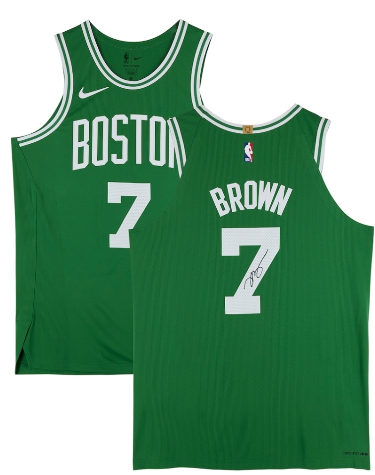 Jaylen Brown Boston Celtics Autographed Kelly Green Nike Icon Edition Authentic Jersey