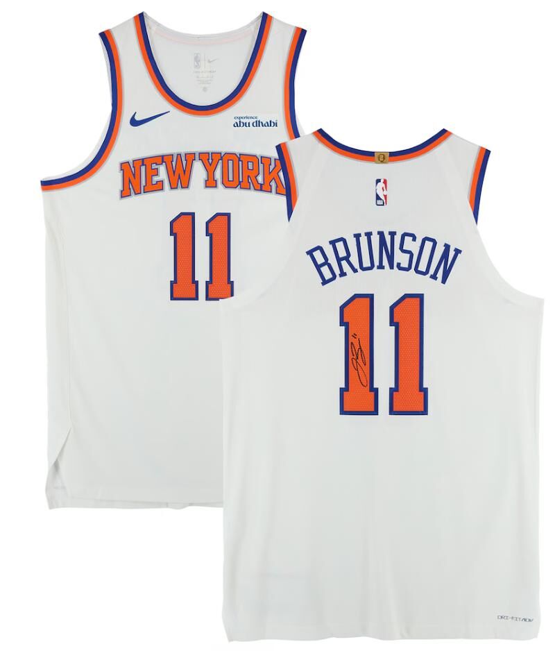 Jalen Brunson New York Knicks Autographed Black Jordan Brand 2025-26 Statement Edition Authentic Jersey
