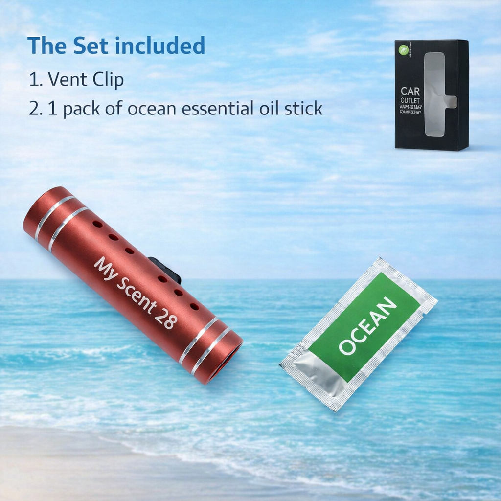 Aluminum Car Vent Clip - Red