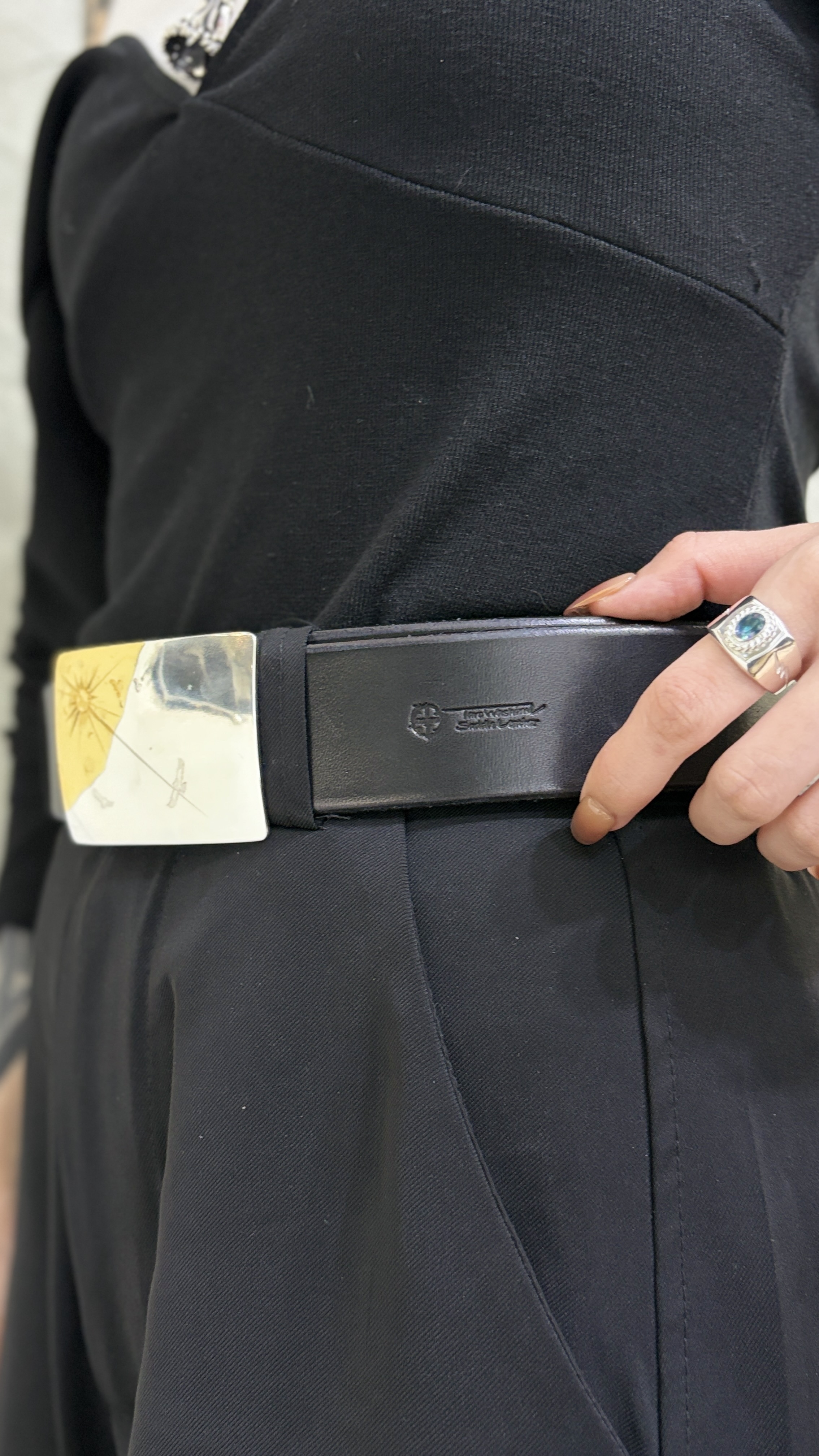 Buckle belt/with sun/big eagle stamp/eagle stamp