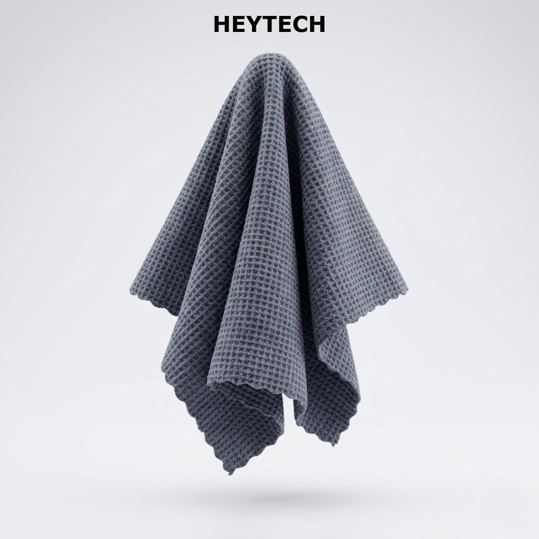 黑炭洗美 HEYTECH｜玻璃華夫格布｜無水痕擦拭、極速吸水
