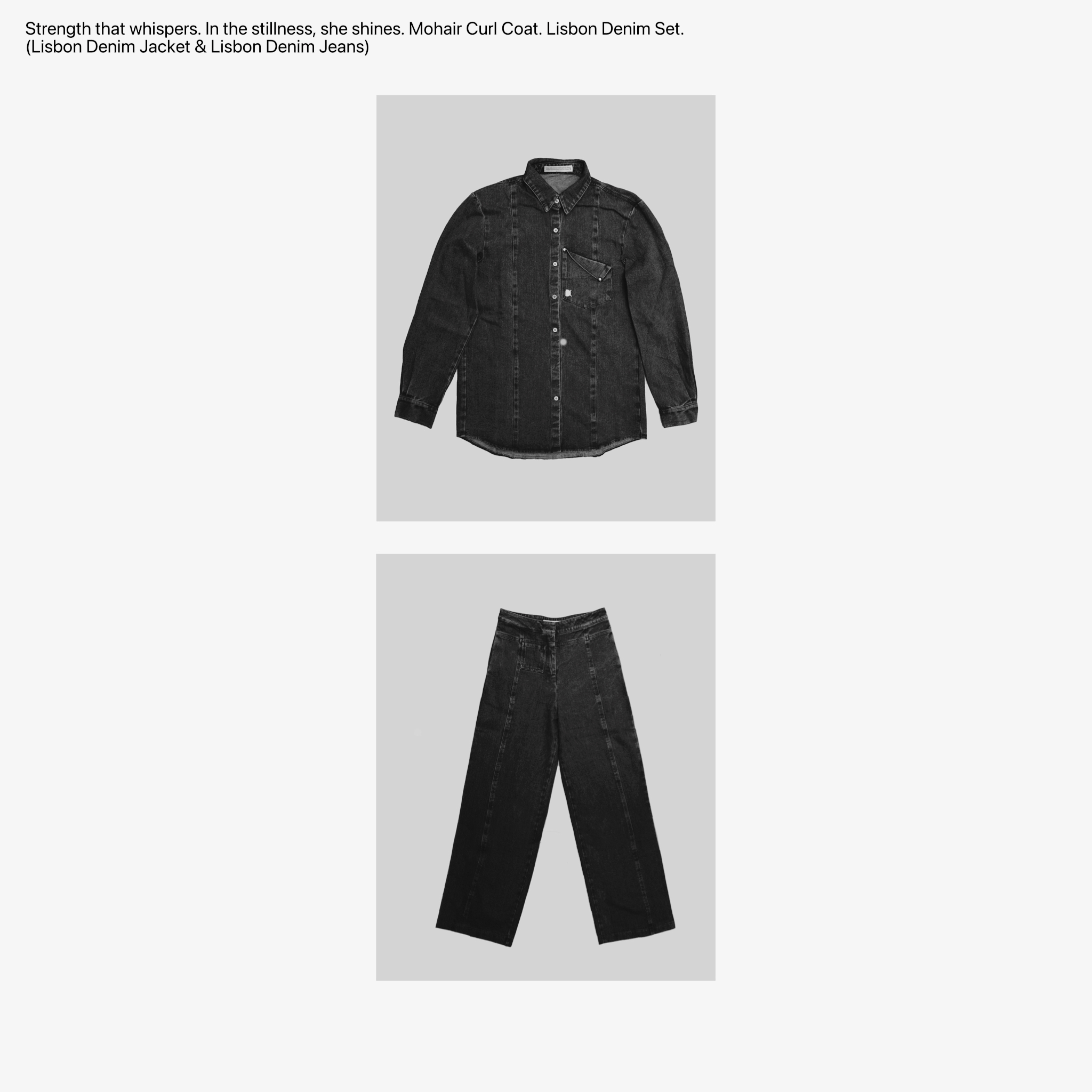 [現貨] TN MADE 25AW - Lisbon Denim Jacket 里斯本丹寧牛仔襯衫+西褲SET (黑)