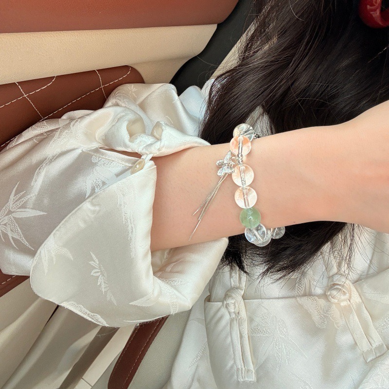 【青水】白水晶x綠螢石心靈治癒水晶手鍊