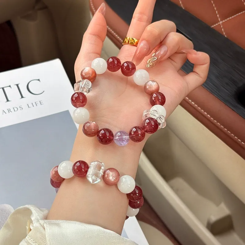 【浪漫宣言】草莓晶x雪花幽靈x白水晶x紫水晶x粉鋰雲母