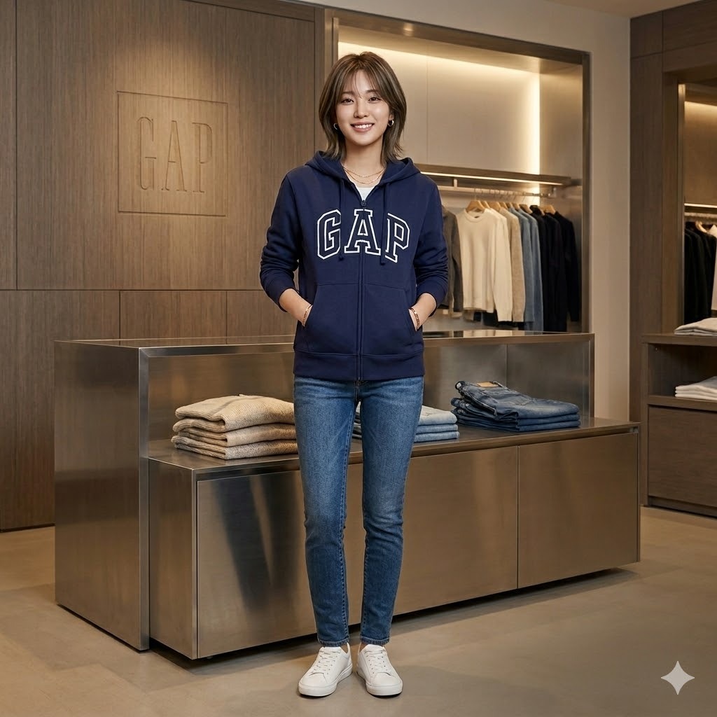 【預購】GAP Logo H033001 女裝有帽外套