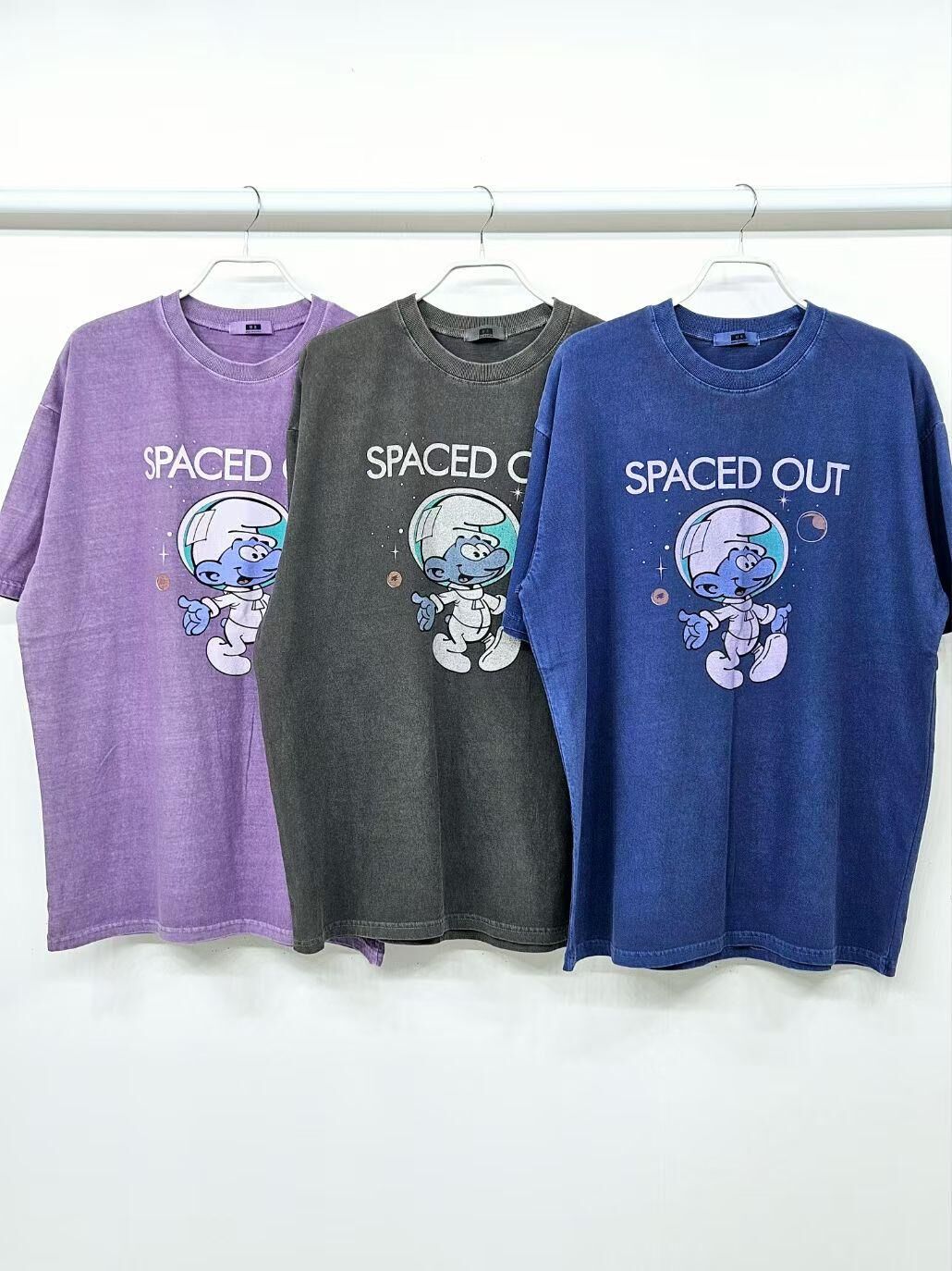 洗水卡通圖案英文字短袖Tee US-025T