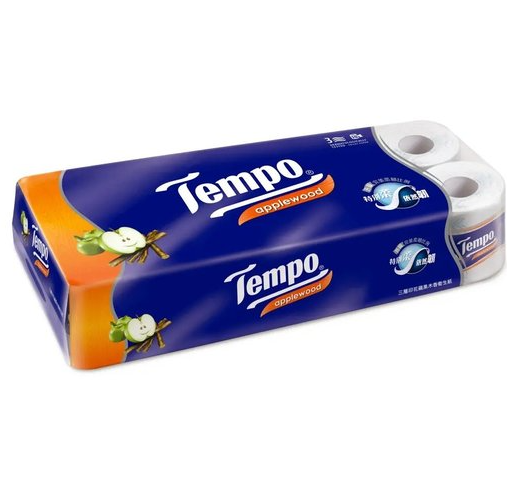 Tempo 3層衛生捲紙蘋果木香味[10卷]