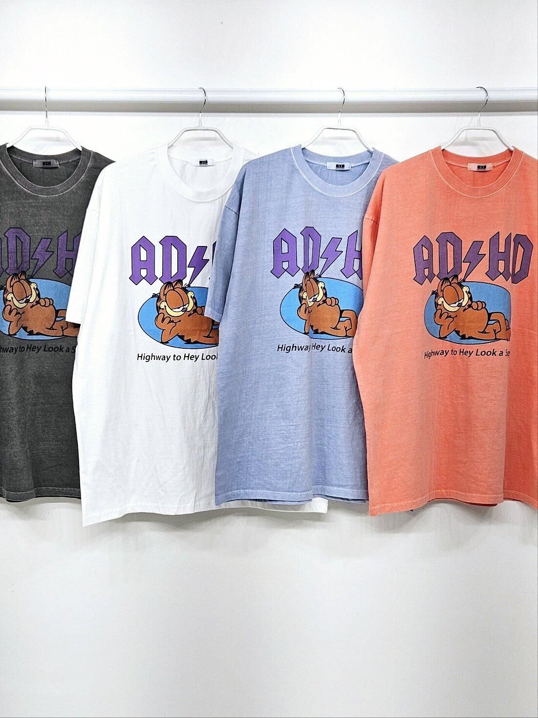 洗水卡通圖案英文字短袖Tee US-027T