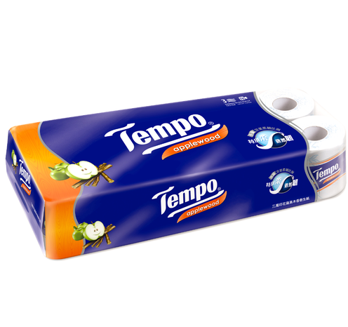 Tempo 3層衛生捲紙蘋果木香味[12卷]