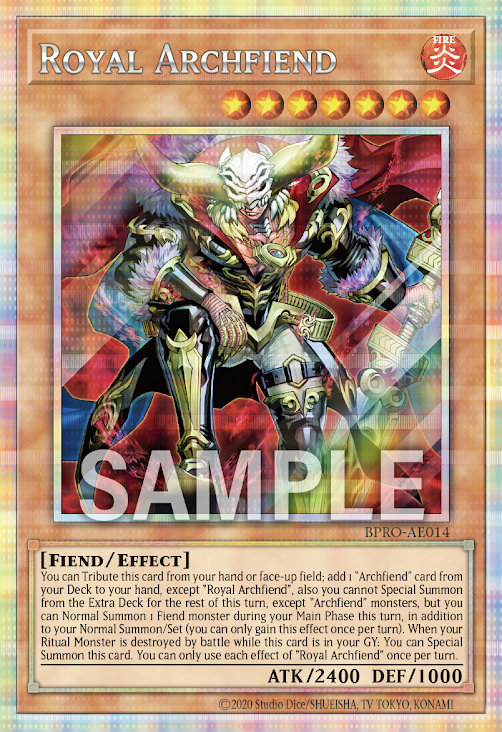BPRO-AE014 (SR/PSER)Royal Archfiend(皇家惡魔)