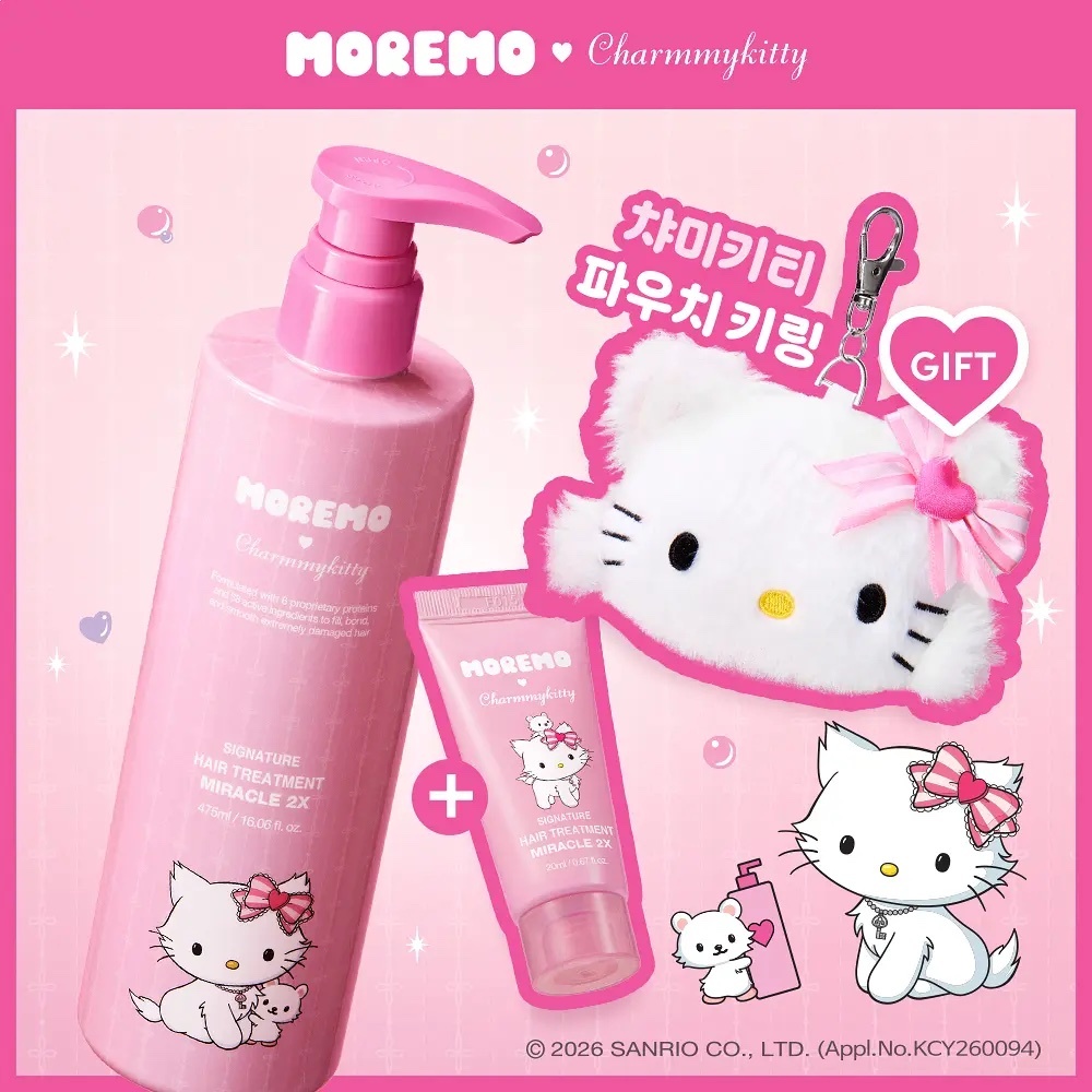 《olive young 連線》Moremo x charmmykitty hair treatment miracle 2x 475ml+20ml