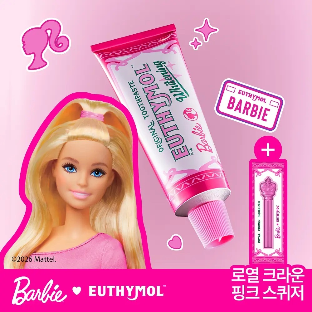 《Olive Young連線》EUTHYMOL x barbie Whitening Purple Corrector Toothpaste106ml