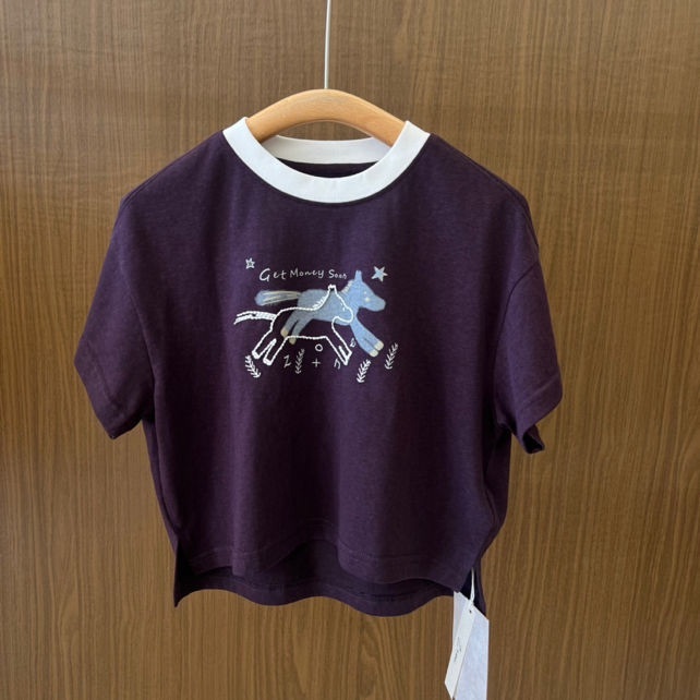 小童刺繡飛馬踢恤