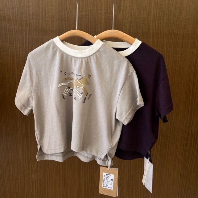 小童刺繡飛馬踢恤