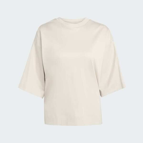 Adidas 愛迪達 W All Szn Sl T JV9889 女 T恤 休閒短袖 米 亞版 垂墜感 柔軟