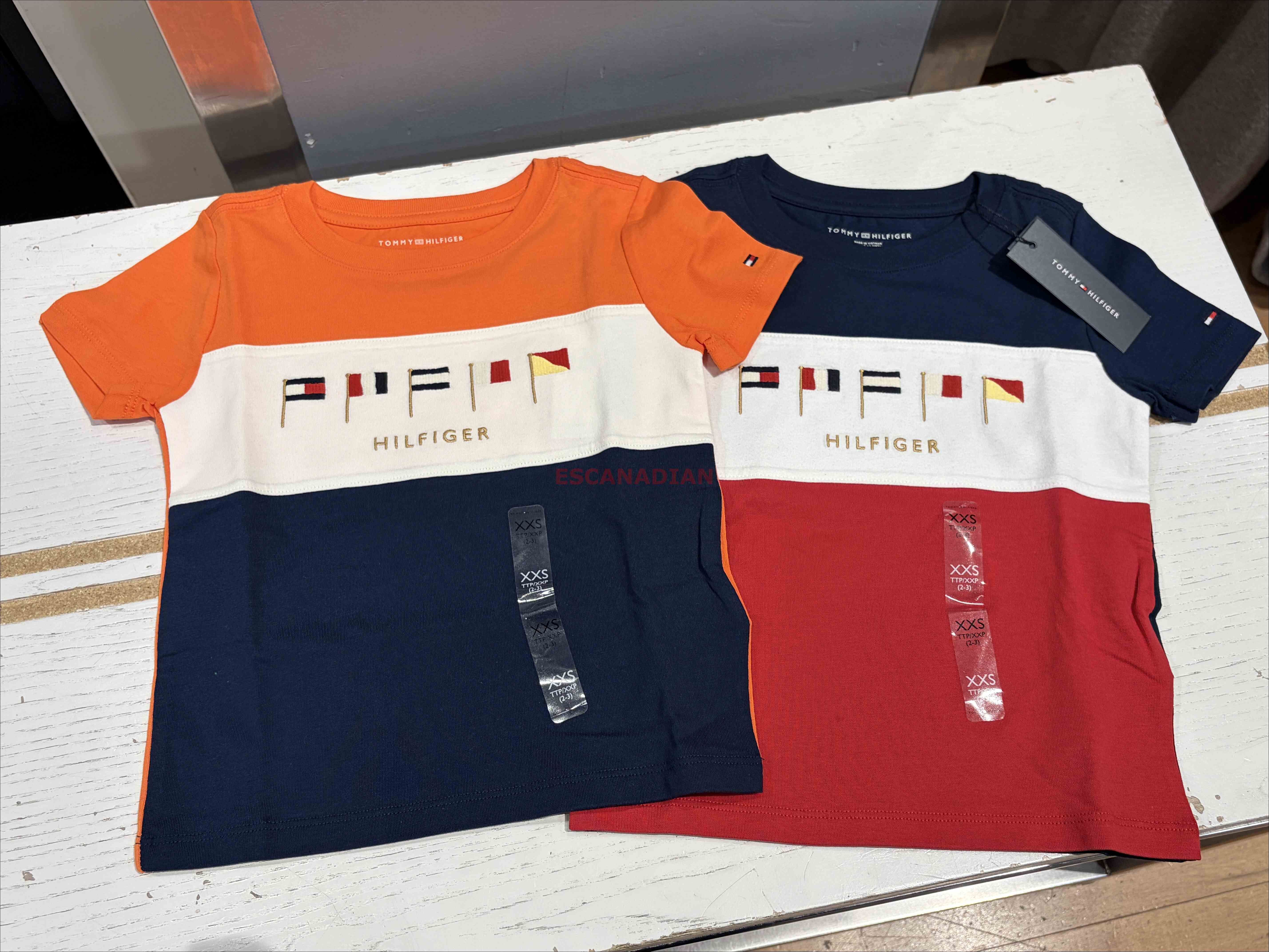 TOMMY 男大童 刺繡圖案拚色 短TEE (2色)