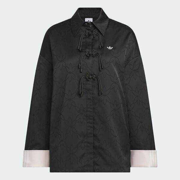 Adidas 愛迪達 New Cn Shirt Jk KB6407 女 襯衫外套 休閒穿搭 黑 亞版 CNY