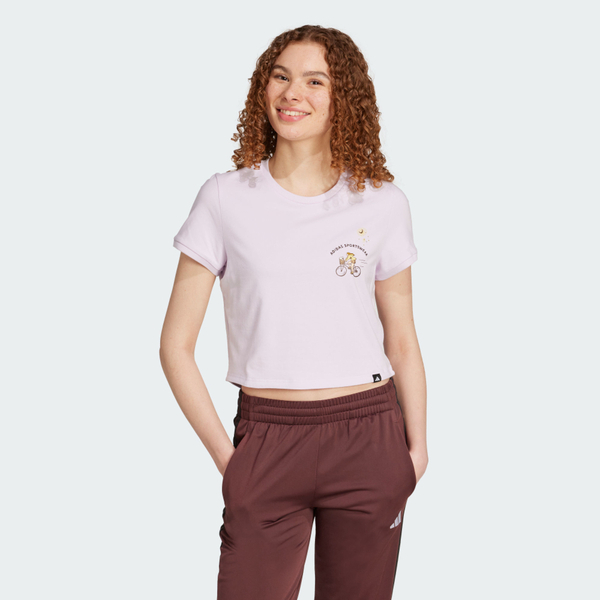 Adidas 愛迪達 W C Ddl Crop T JX5325 女 T恤 運動上衣 休閒短袖 粉紅 亞版 短版