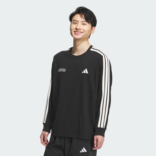 Adidas 愛迪達 St Sports Ls T KC2840 男 長袖上衣 休閒長袖 黑 亞版 全棉 針織