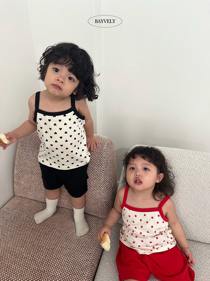 正韓夏BAYVELY 兩色星星/愛心涼爽背心