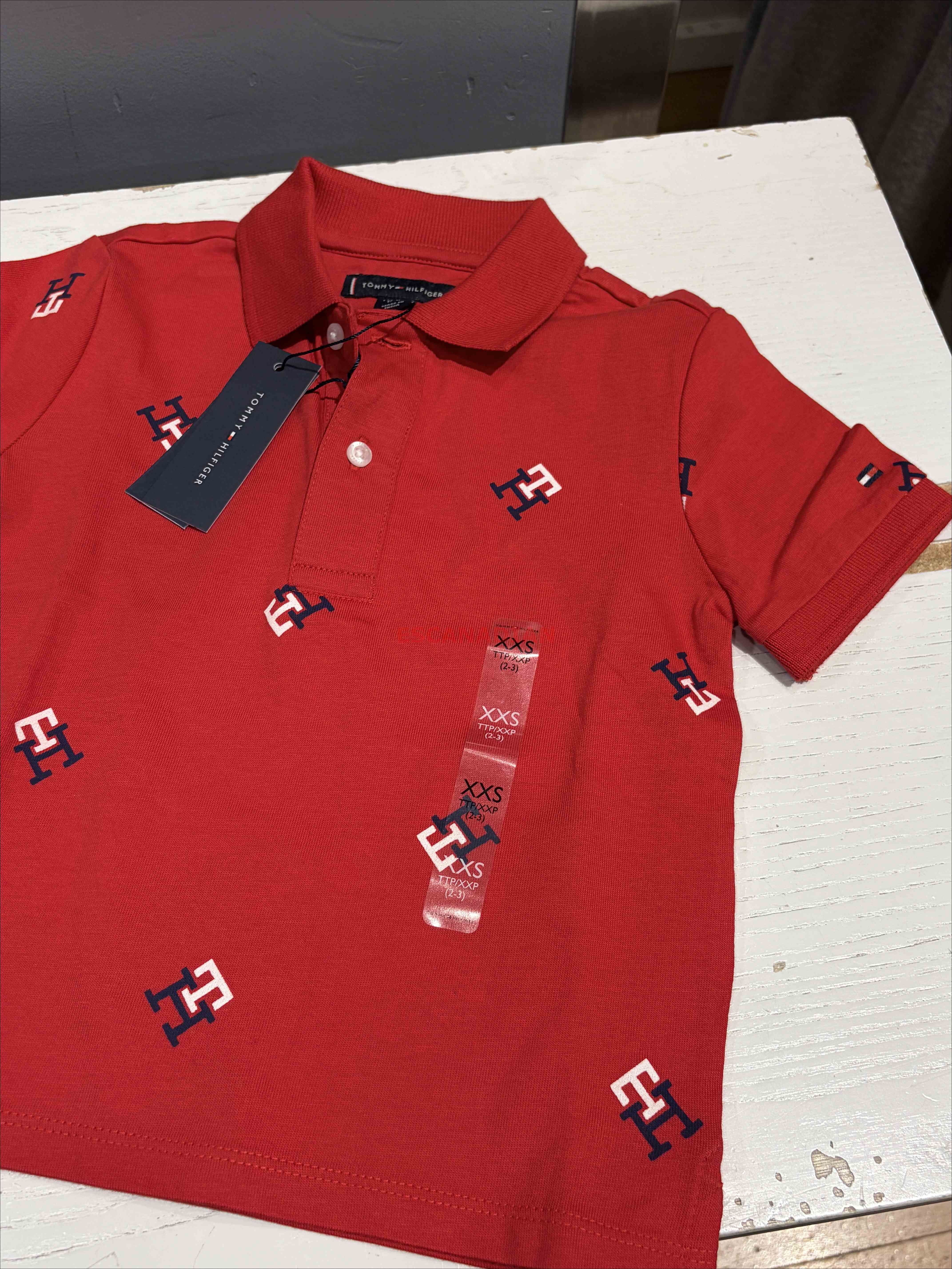 TOMMY 男大童 滿版 POLO衫