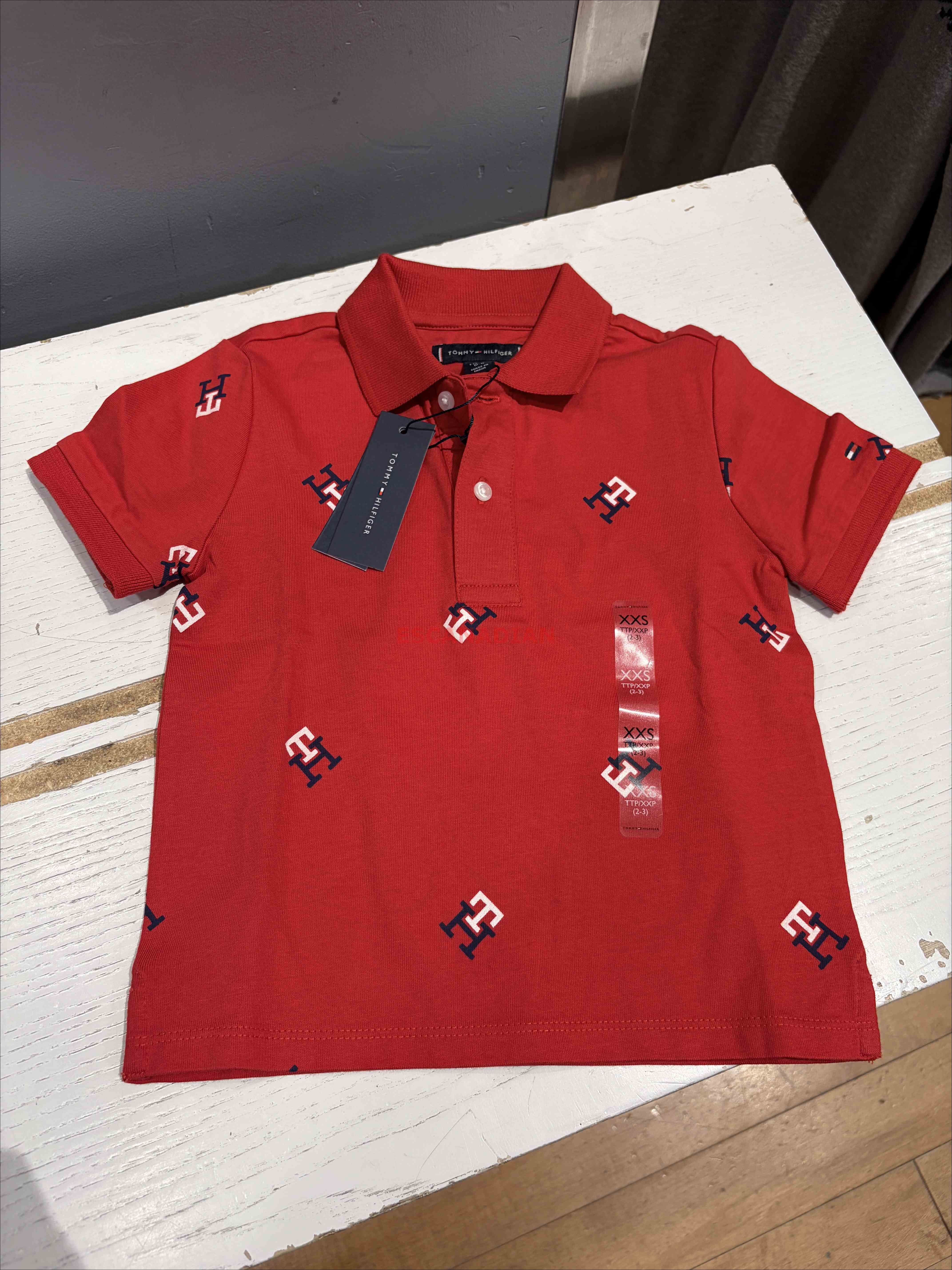 TOMMY 男大童 滿版 POLO衫