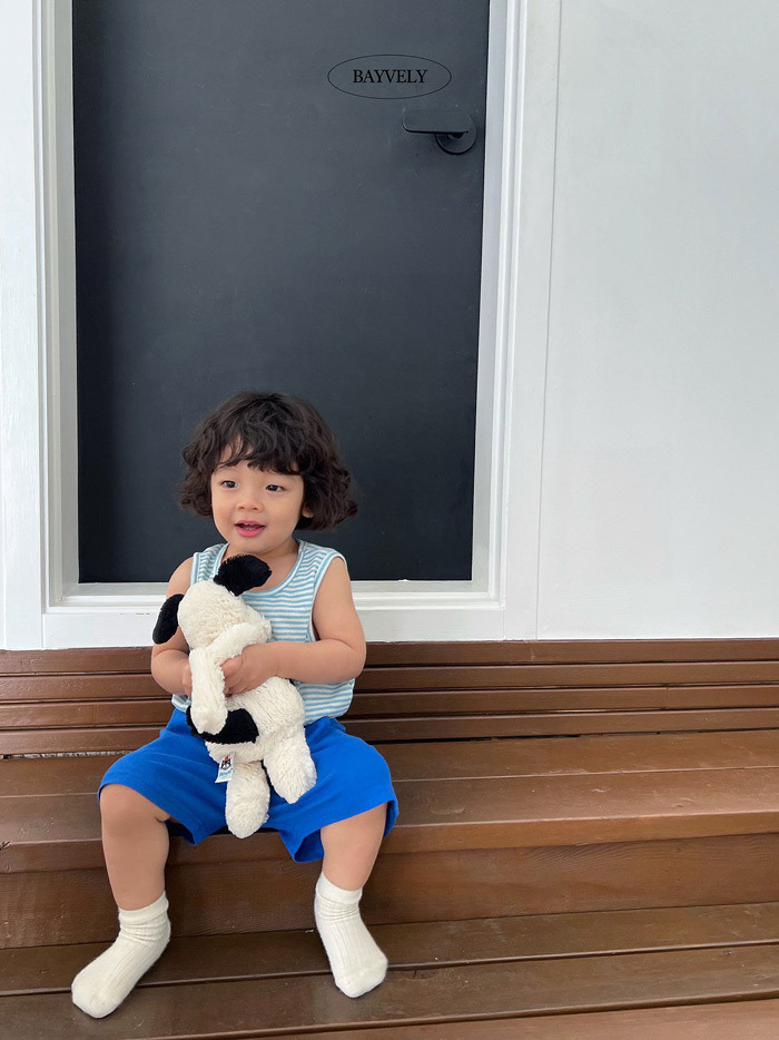 正韓夏BAYVELY 三色條紋縮腰背心