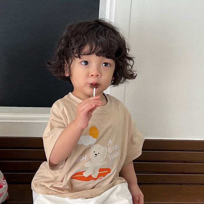 正韓夏BAYVELY 兩色衝浪熊熊上衣