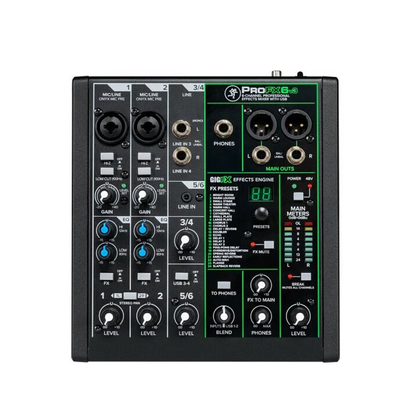Mackie ProFX6v3｜效果混音器