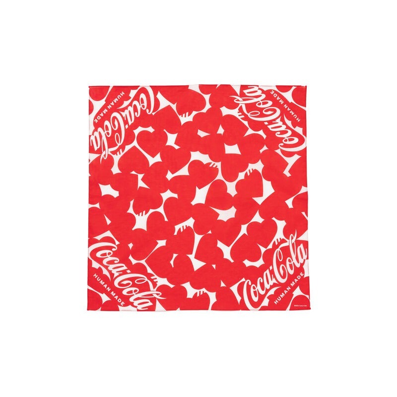 預購┃日本製 HUMAN MADE Coca-Cola BANDANA 可口可樂 小愛心 方巾 頭巾 領巾