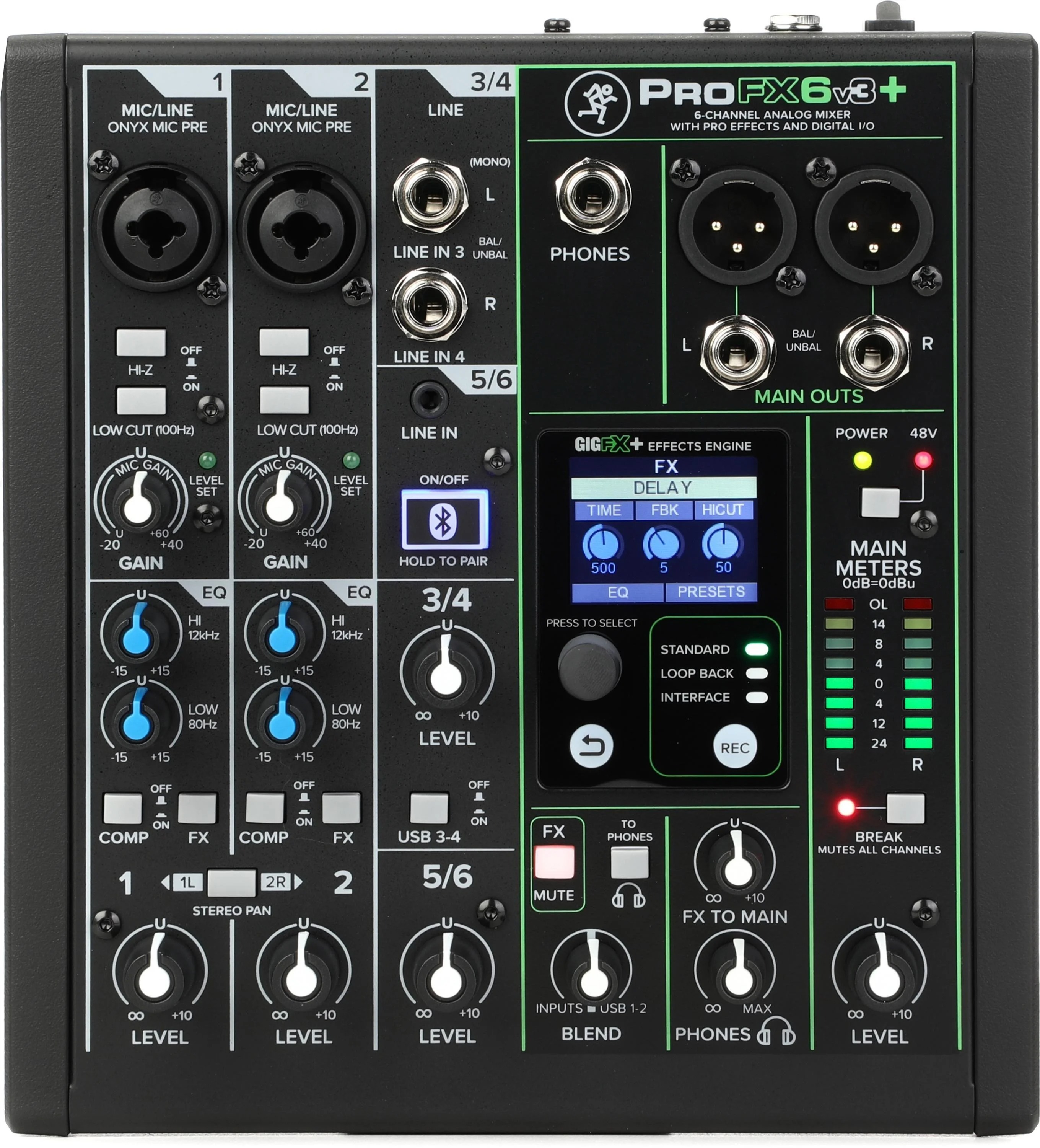 Mackie ProFX6v3+｜效果混音器