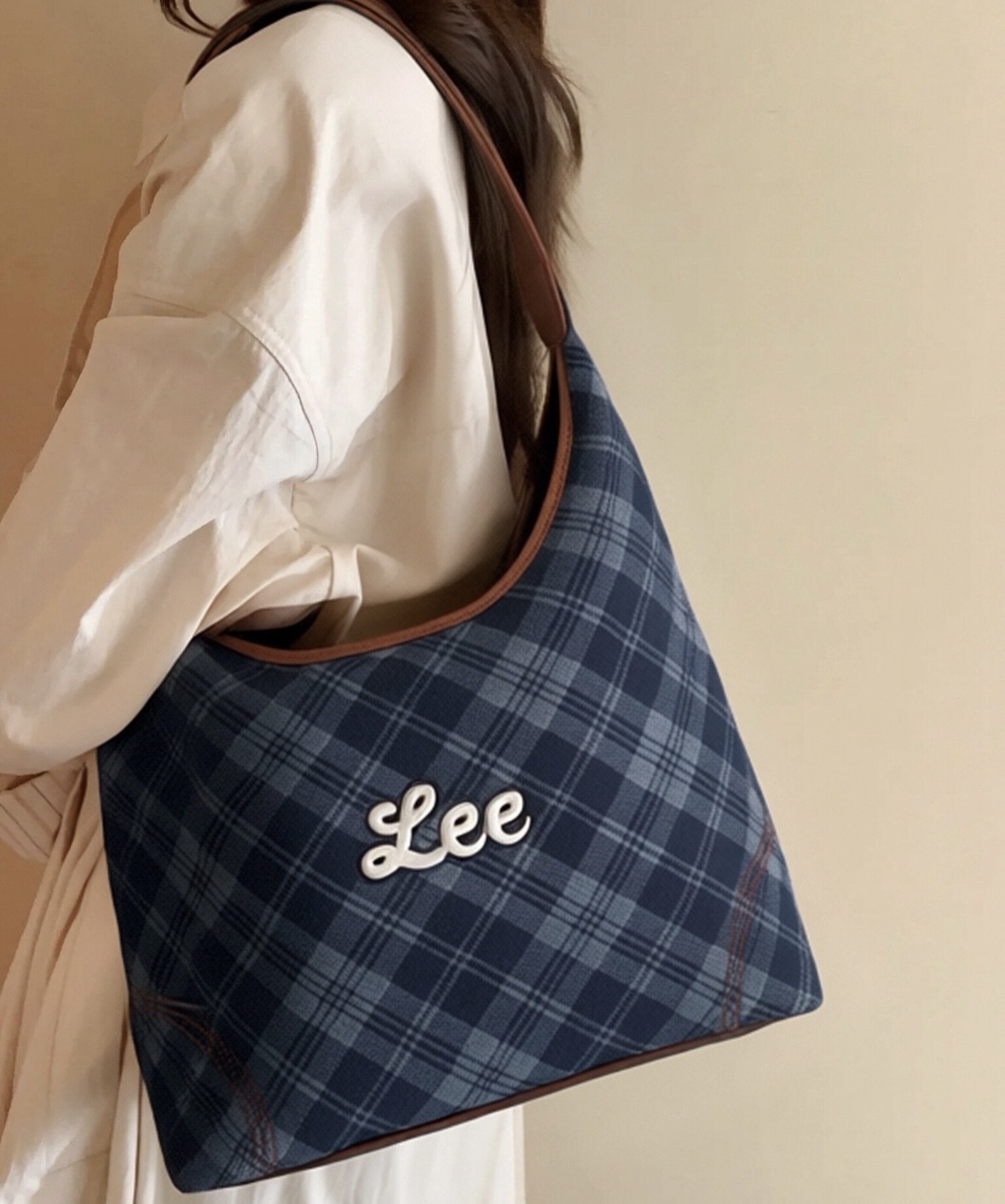 （現貨）LEE 英倫風 復古格紋 單肩包 LE250275M