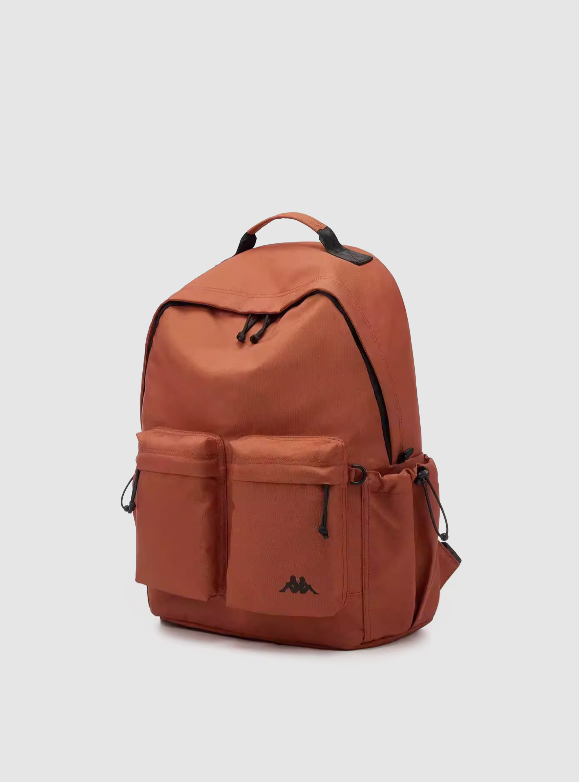 休閒多層收納後背包 (磚橘色）