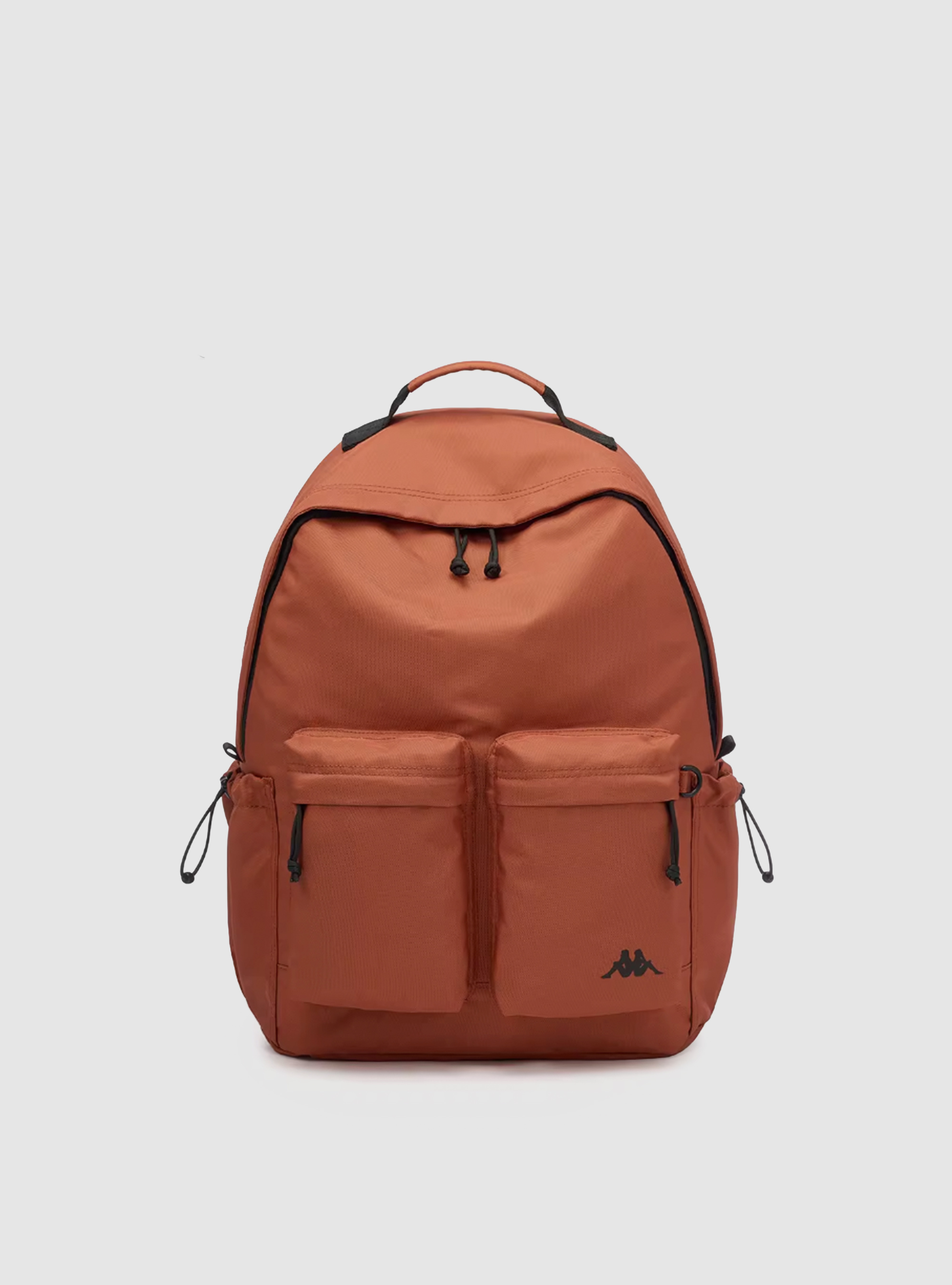 休閒多層收納後背包 (磚橘色）