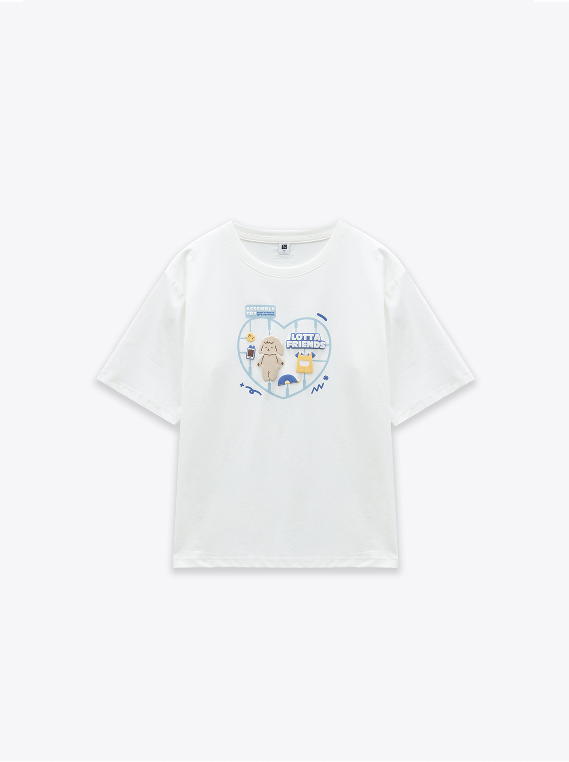 軟軟兔拼接玩具發泡印花T恤【親子款】