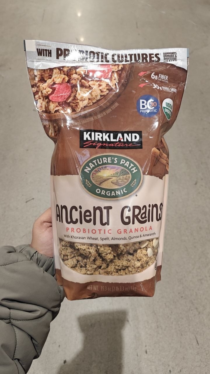 [U] CW KIRKLAND SIGNATURE NATURE'S PATH ORGANIC ANCIENT GRAINS PROBIOTIC GRANOLA, 096619194261 (UCW124)