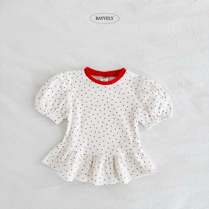 正韓夏BAYVELY 兩色點點公主袖上衣