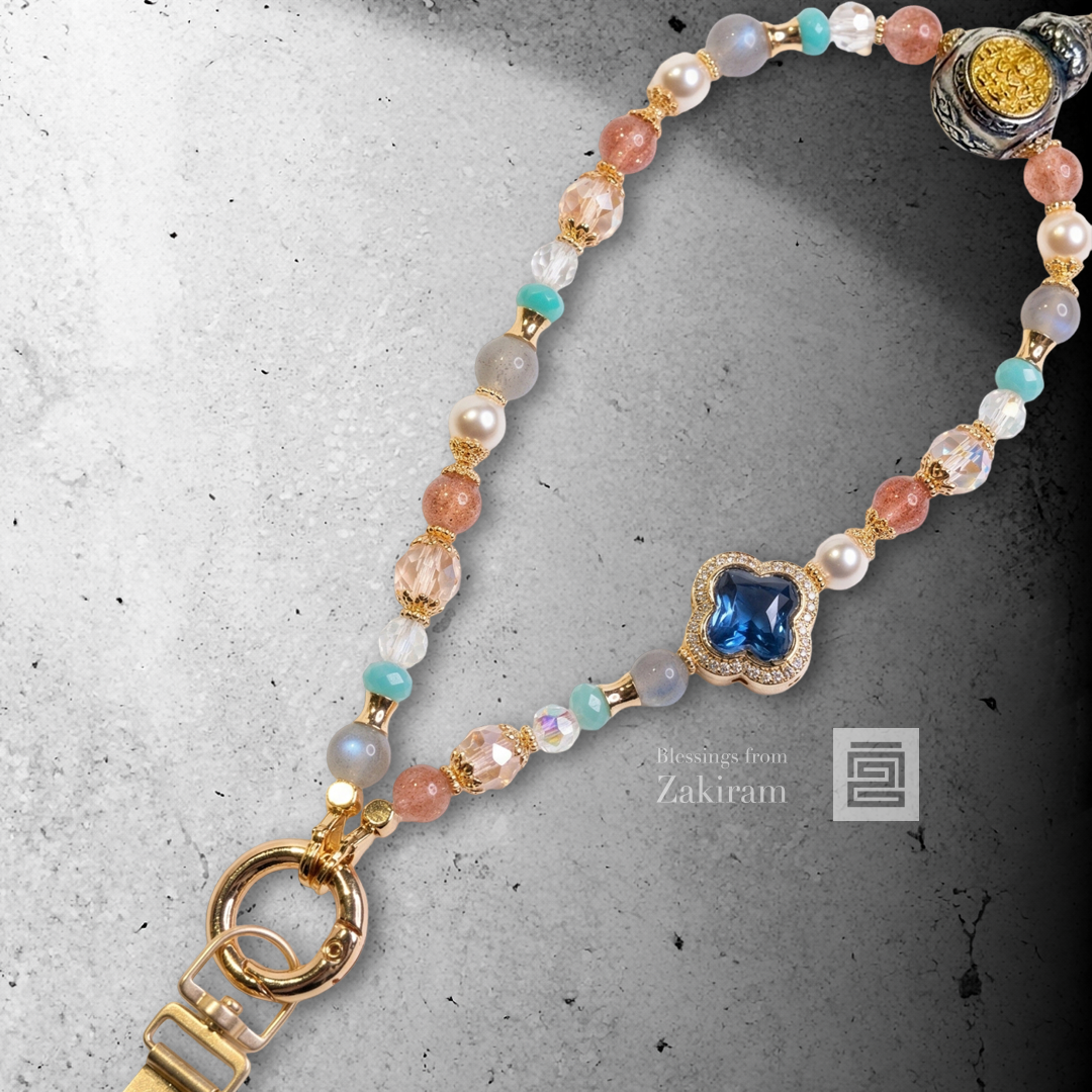 扎基拉姆 開運四葉 翠澤生輝 營開盛景 貴人扶持 手機短鍊