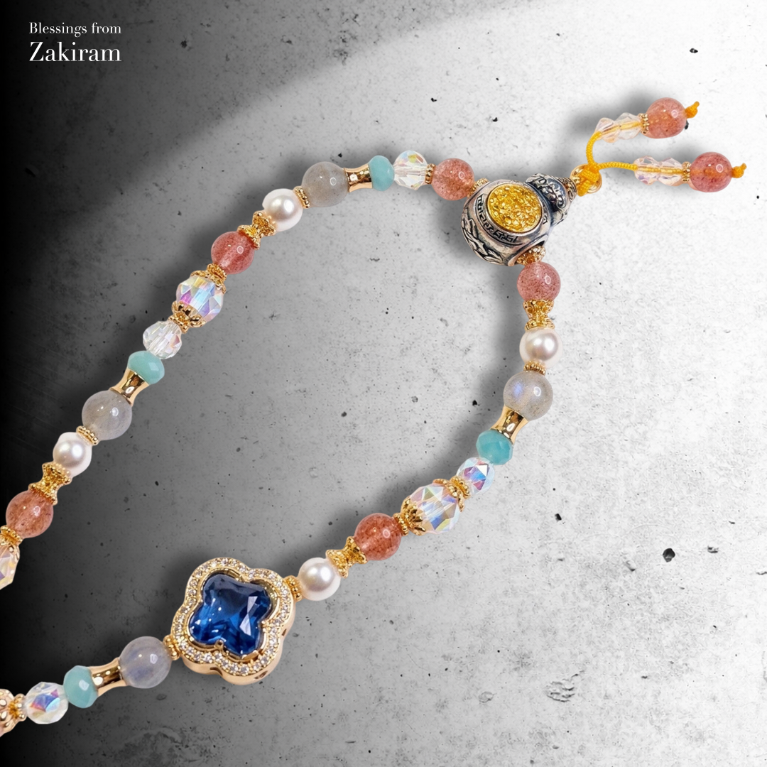 扎基拉姆 開運四葉 翠澤生輝 營開盛景 貴人扶持 手機短鍊