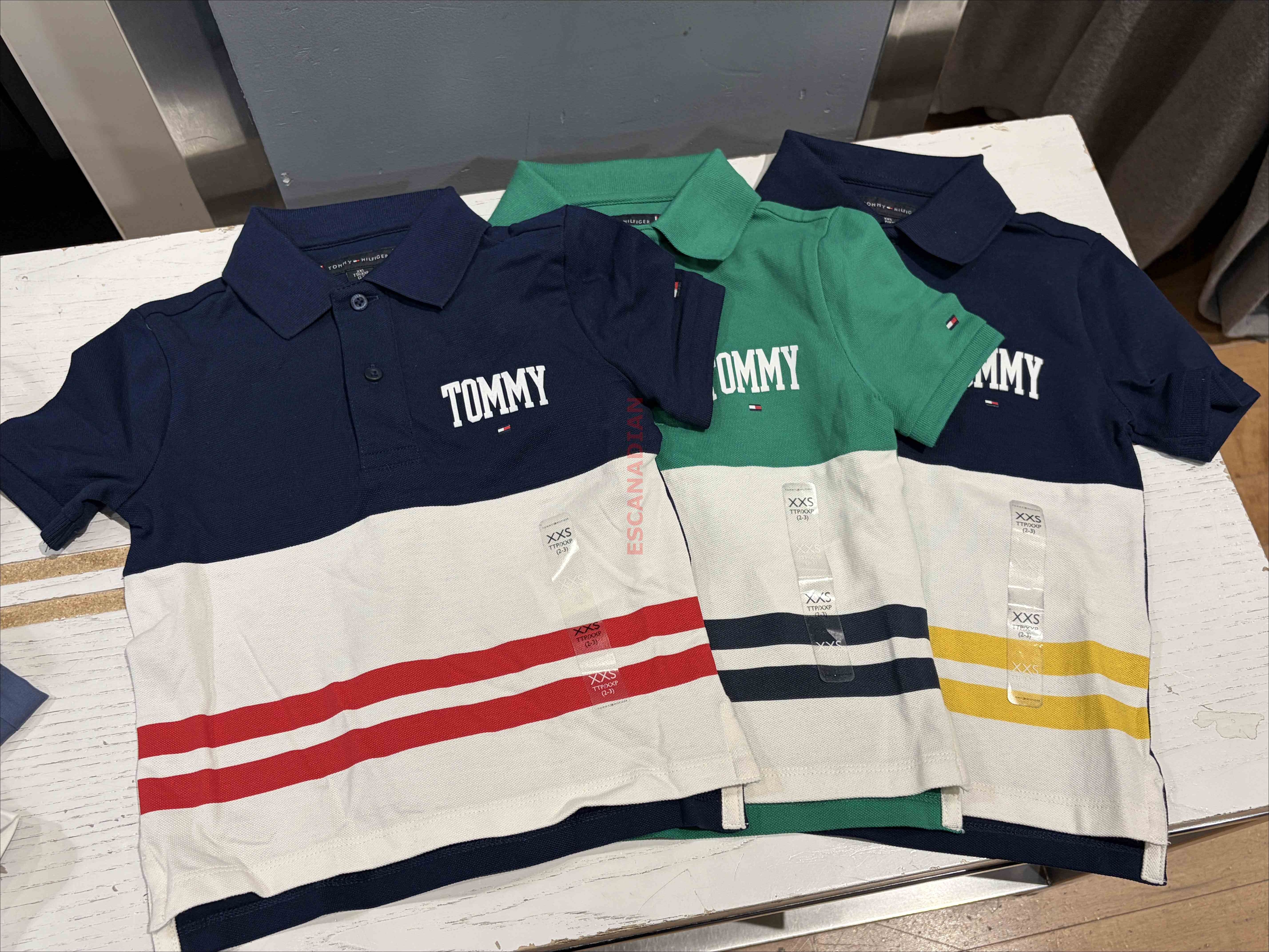 TOMMY 男大童 造型橫條 POLO衫 (3色)