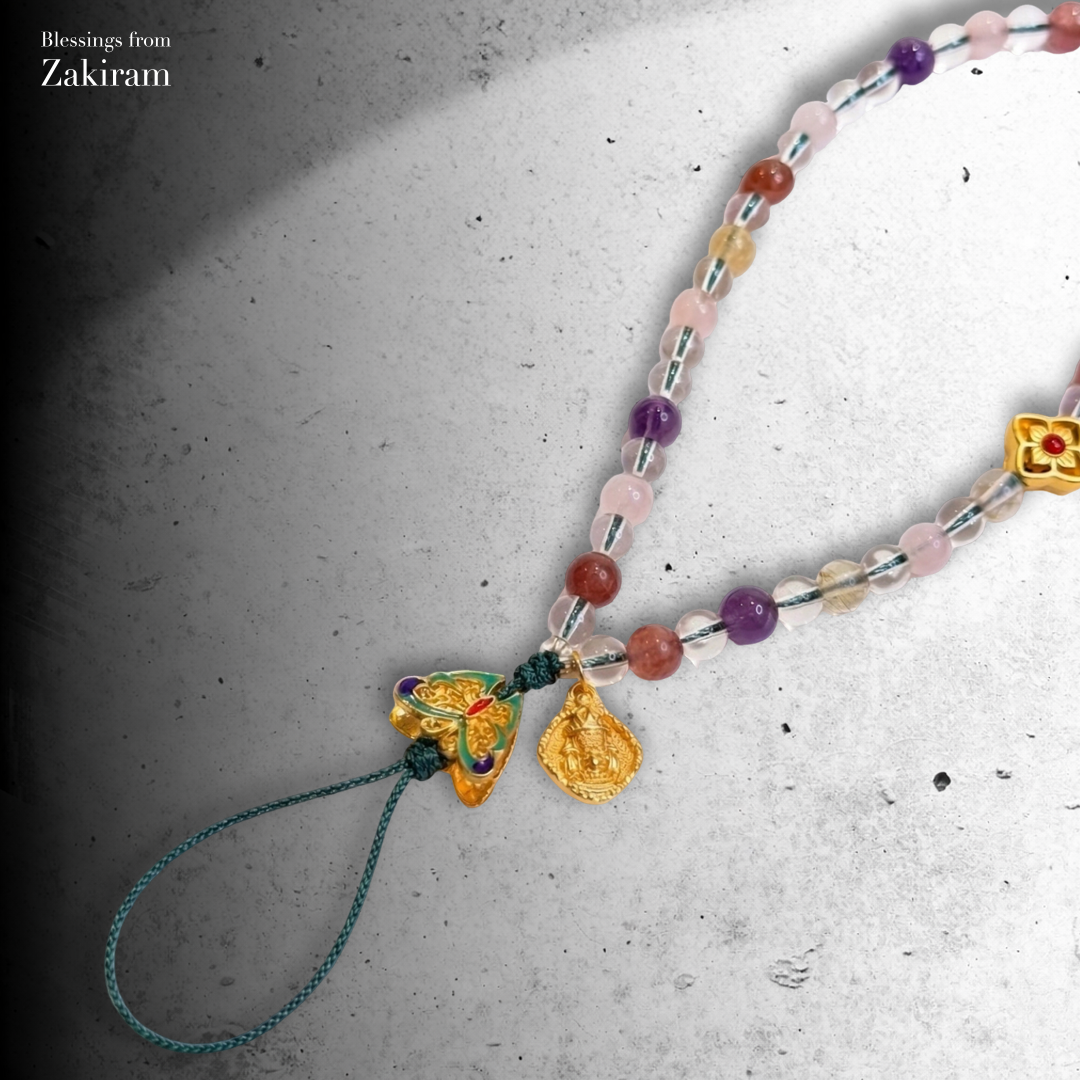 扎基拉姆 紫水晶 十字金剛杵 手機短鍊