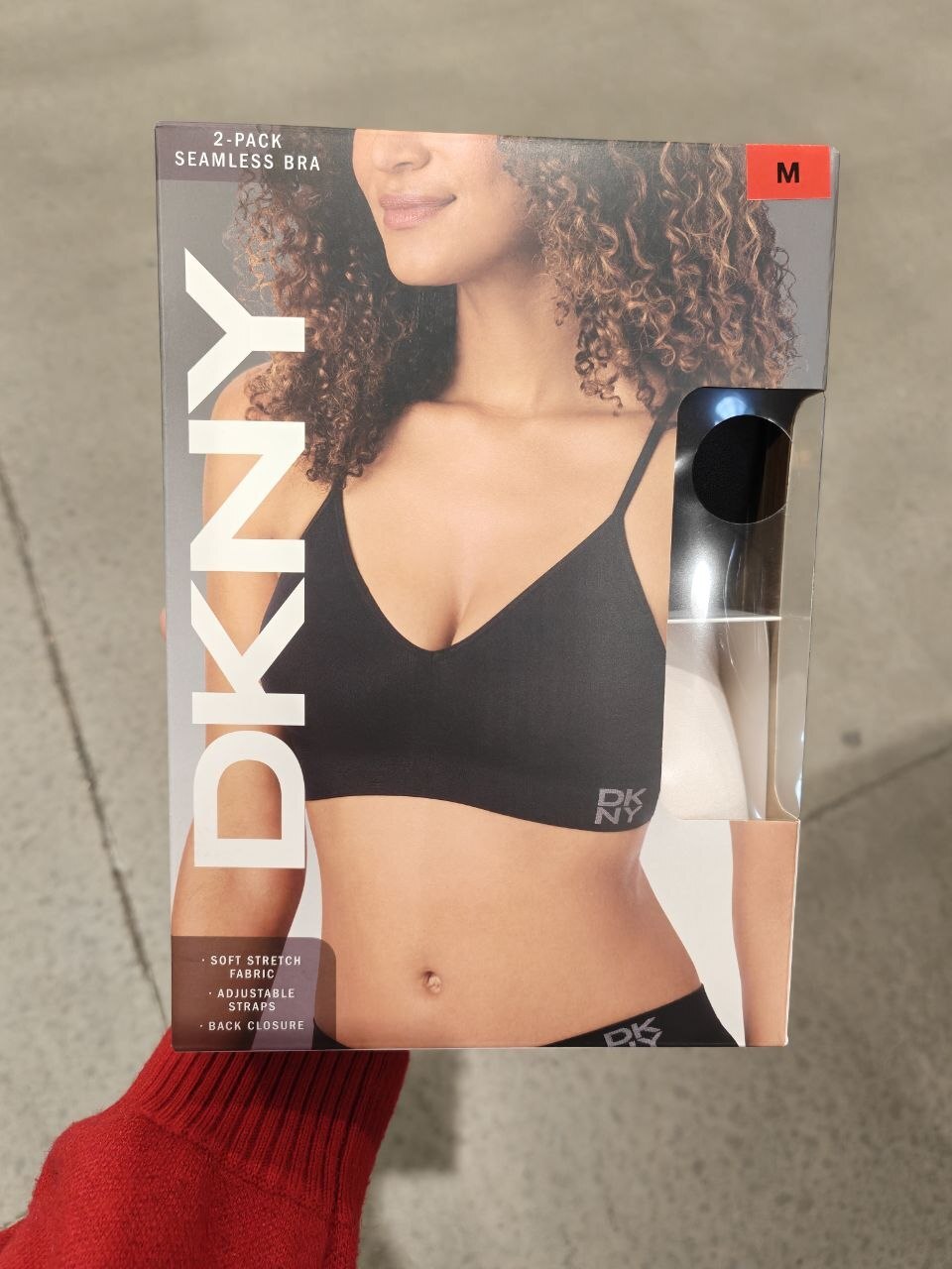 [U] CW DKNY WOMEN'S SEAMLESS BRA 2PACK, 1966456-BLKIVRYPK (UCW76)