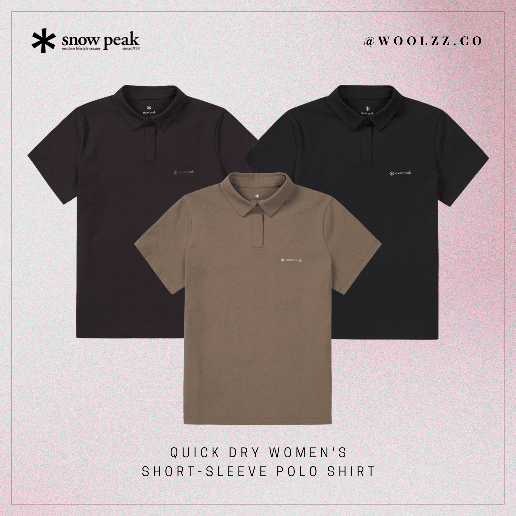 Snow Peak Quick Dry 女款短袖Polo衫 S26MWT-PS15