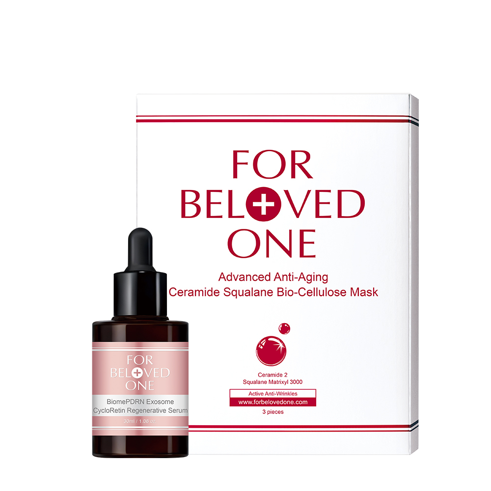 PDRN外泌體精華 + 抗皺神經醯胺角鯊生物纖維面膜