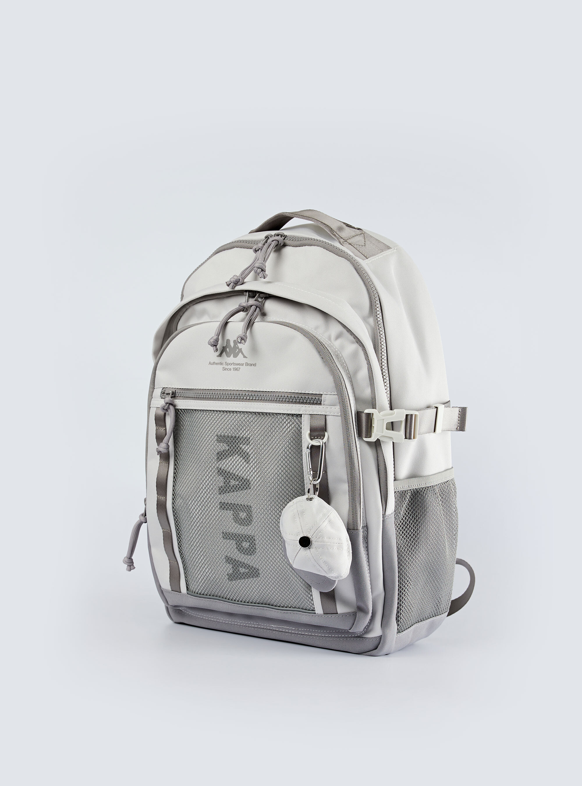 大容量運動後背包 (灰白）