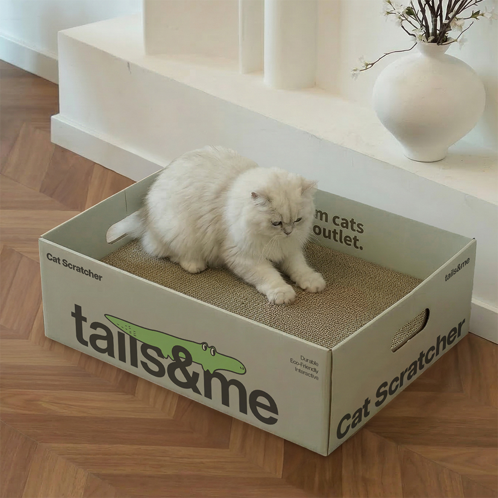 tails&me 尾巴與我｜居家生活 貓咪盒型貓抓板｜鱷魚