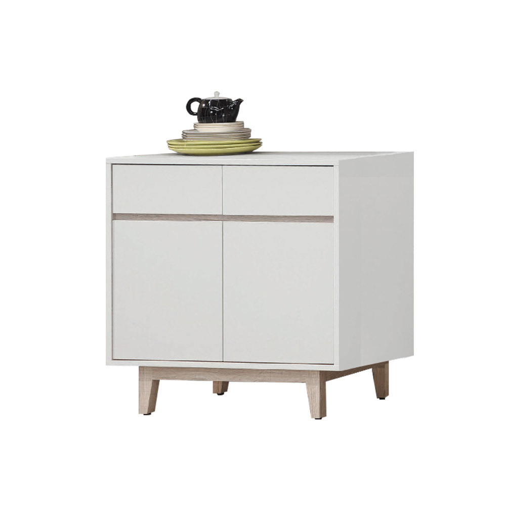 柏蒂家居-巴克利2.7尺二門二抽餐櫃/電器收納櫃/碗盤櫃/置物矮櫃(下座)