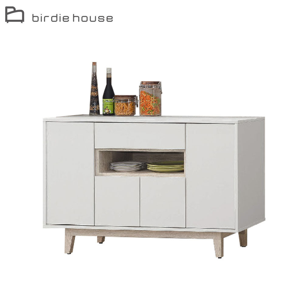 柏蒂家居-巴克利4尺四門單抽餐櫃/電器收納櫃/碗盤櫃/置物矮櫃(下座)