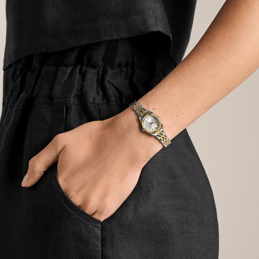 Scarlette 都會雙影女錶 金銀雙色不鏽鋼錶帶 20 MM ES5473